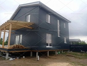 Двух этажный дом по проекту заказчика